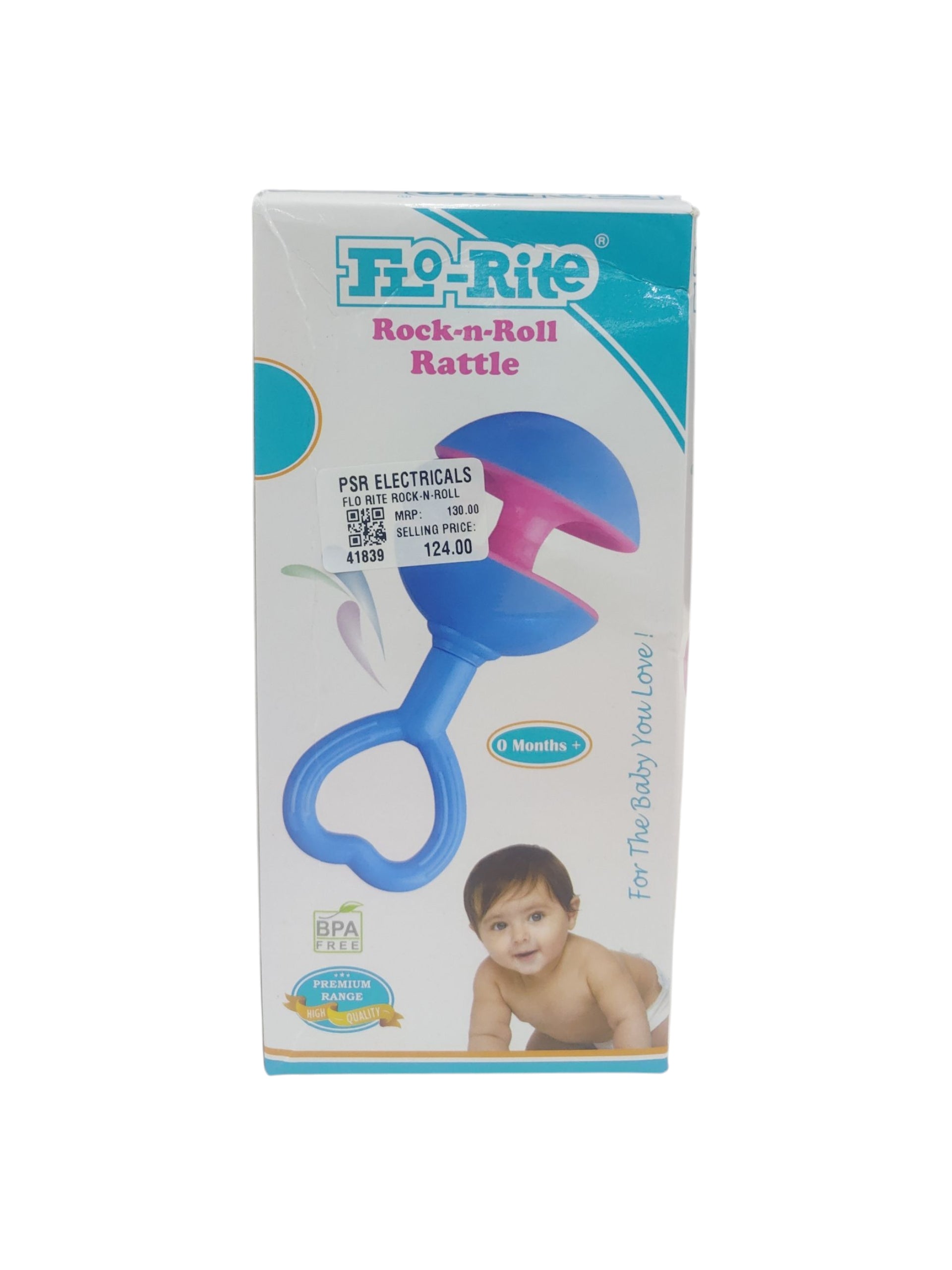 FLO RITE ROCK-N-ROLL RATTLE BLUE FLO RITE ROCK-N-ROLL RATTLE BLUE